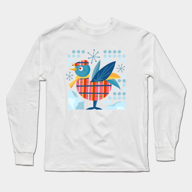 Winter Bird Long Sleeve T-Shirt by AdrianaStore